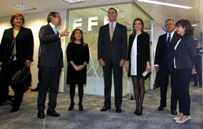 The Crown Prince and his wife chair the inauguration of Agencia EFE’s new headquarters