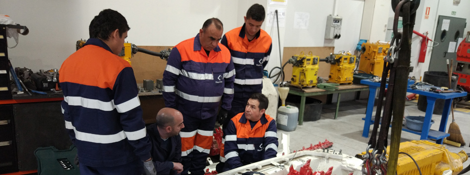HUNOSA sets up mechanized workshops in collaboration with a Colombian mining company