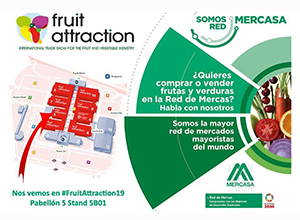 MERCASA promociona en la feria Fruit Attraction 2019 la oferta de frutas y verduras de la red de Mercas