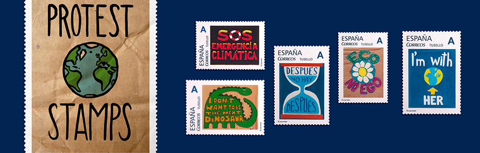 CORREOS lanza ‘Protest Stamps’, sellos que retratan las voces contra el cambio climático 