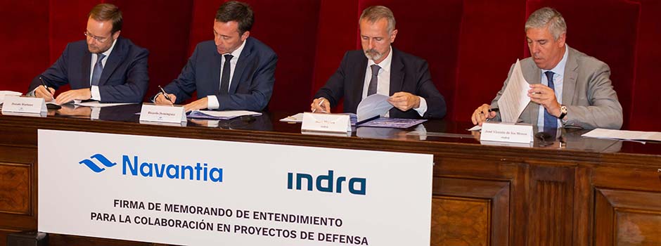Indra and NAVANTIA join up for developing and commercializing digital systems and solutions for Defense