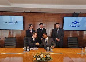 Firma del acuerdo entre las empresas NAVANTIA y Lockheed Martin.