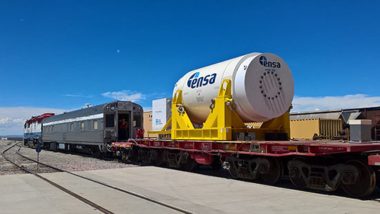 ENSA colabora en un proyecto internacional para estudiar el comportamiento en transporte de los elementos combustibles en su contenedor ENUN 32P
