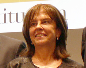 Pilar Platero, en el acto de homenaje a la Constitución.