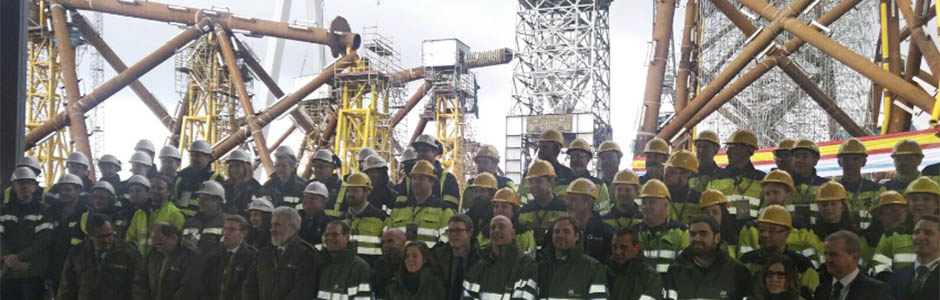 NAVANTIA entrega a Iberdrola las primeras 'jackets' del parque eólico marino de East Anglia One