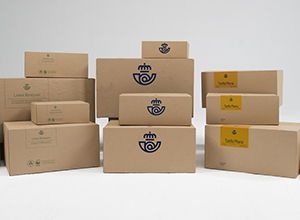 Embalajes de CORREOS para el envío de paquetes.