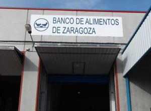 Fachada del edificio del Banco de Alimentos de Zaragoza
