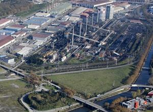 Vista áreas del Parque Empresarial Principado de Asturias en Avilés.