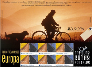 Sello de CORREOS dedicado a las antiguas rutas postales 