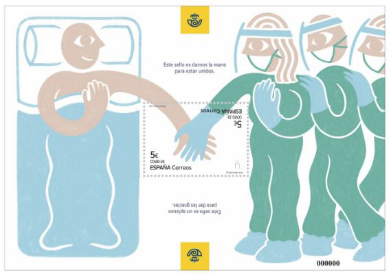 CORREOS issues a stamp acknowledging the work carried out by the health personnel in the fight against COVID-19