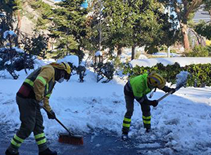 Retirada de nieve, tras el temporal Filomena.