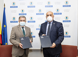 El rector de la Universidad Politécnica de Madrid, Guillermo Cisneros, y el presidente de ENUSA, José Vicente Berlanga