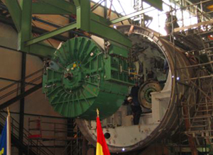 Motor de un buque.