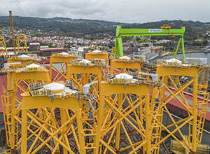 Jackets en el astillero de Fene de NAVANTIA.