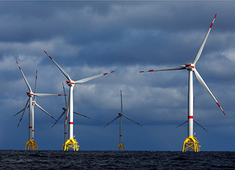 Molinos de energía eólica.