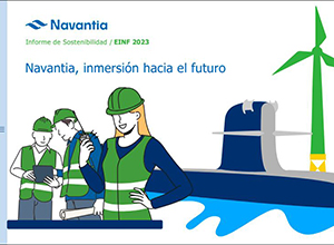 Portada del Informe de Sostenibilidad de NAVANTIA.