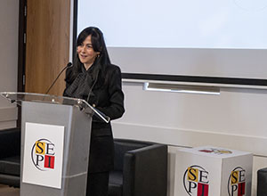 Intervención de la presidenta de SEPI, Belén Gualda. 