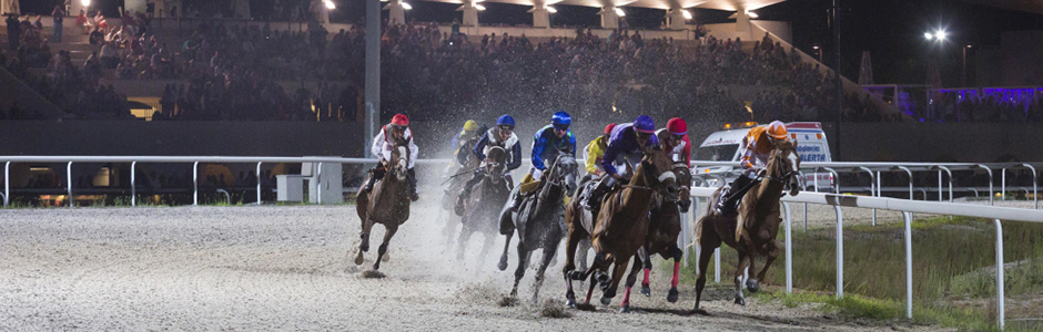 Carrera de caballos nocturna en el HIPÓDROMO DE LA ZARZUELA